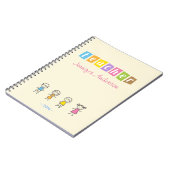 就学前の先生のかわいい鉛筆のイラストレーション ノートブック (左側)