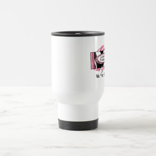 就学前の先生のマグ-シマウマのプリントのクレヨン トラベルマグ (中央)