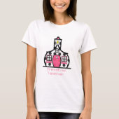 就学前の先生の水玉模様の校舎 Tシャツ (正面)