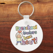就学前の先生はハート キーホルダー (正面)