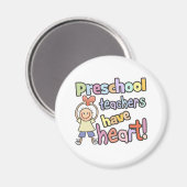 就学前の先生はハート マグネット (正面/裏面)