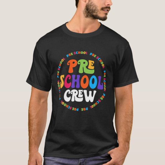 就学前の分隊絞り染め学生の先生戻る Tシャツ (正面)