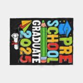 就学前の卒業シャツ2025 Kids Boys Pre-k Gr フリースブランケット (正面(横))