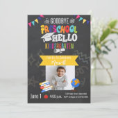 就学前の卒業前のKパーティー写真卒業 招待状 (スタンド正面)