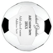 就学前の卒業式に学校名のアドレス名を追加 サッカーボール (回転)