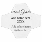 就学前の卒業式に学校名のアドレス名を追加 サッカーボール (フラット)