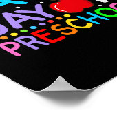 就学前の卒業式の最終日 ポスター (角)