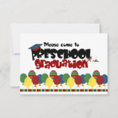 就学前の卒業発表招待状 招待状 (正面)