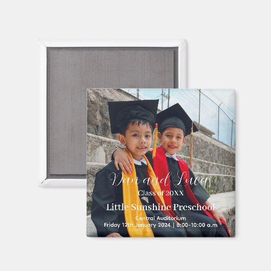 就学前の卒業発表 マグネット (正面/裏面)