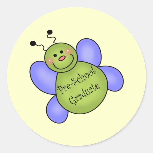就学前の卒業祝い ラウンドシール (正面)