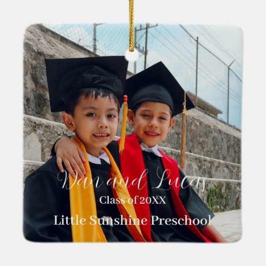 就学前の卒業記念 セラミックオーナメント (裏面)