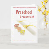 就学前の卒業 カード (黄色い花)