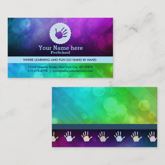 就学前の名刺 名刺 (正面/裏面)