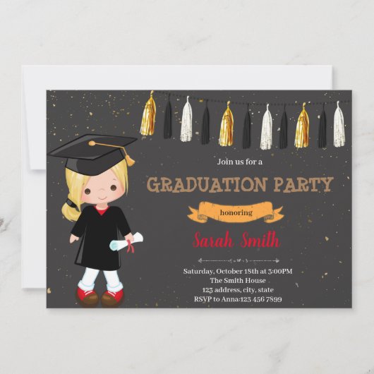 就学前の子供の卒業式の招待状 シーズンカード (正面)