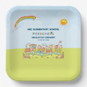 就学前の小学校卒業式 ペーパープレート (正面)