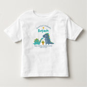 就学前の少年の卒業恐竜かわいい名前をカスタムする トドラーTシャツ (正面)