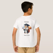 就学前の少年の大学院名かわいいリス Tシャツ (裏面フル)