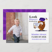 就学前の幼稚園の写真の卒業 案内状 (正面/裏面)