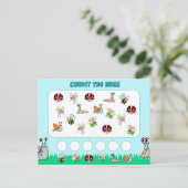 就学前の昆虫計数数学の活動 ポストカード (スタンド正面)