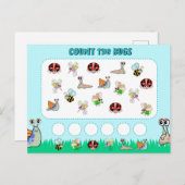 就学前の昆虫計数数学の活動 ポストカード (正面/裏面)