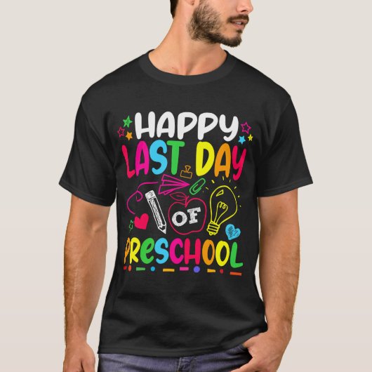 就学前の最後の日の幸せ先生 Tシャツ (正面)