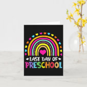 就学前の最後の日レインボー卒業Te カード (黄色い花)