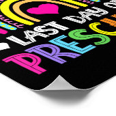 就学前の最後の日レインボー卒業Te ポスター (角)