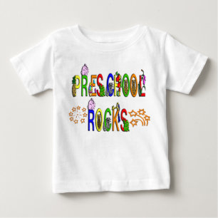 就学前の石-星 ベビーTシャツ