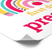 就学前の虹のサインの最初の日 ポスター (角)