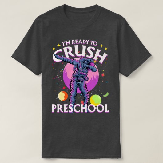 就学前ダビング宇宙飛行士新学期読Im Tシャツ (デザイン正面)