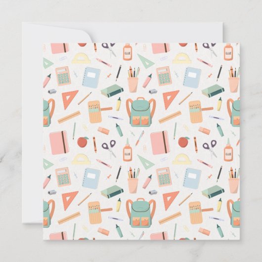 就学前卒業パーティー招待状テンプレート 招待状 (裏面)