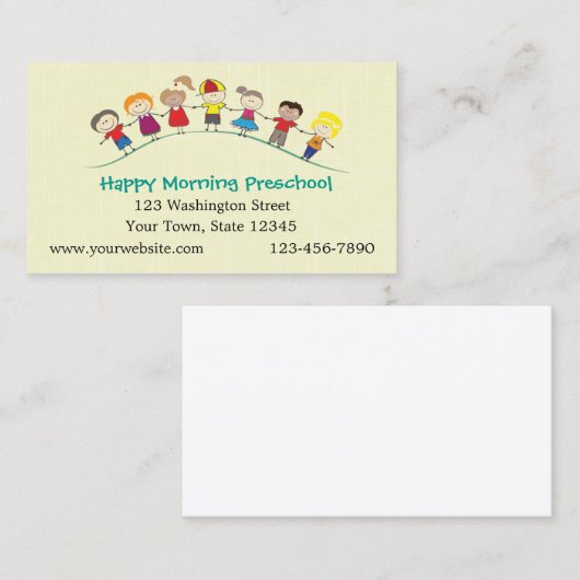 就学前幸せな子供 名刺 (正面/裏面)