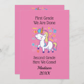 就学前幼稚園小学校が上がる 招待状 (正面/裏面)