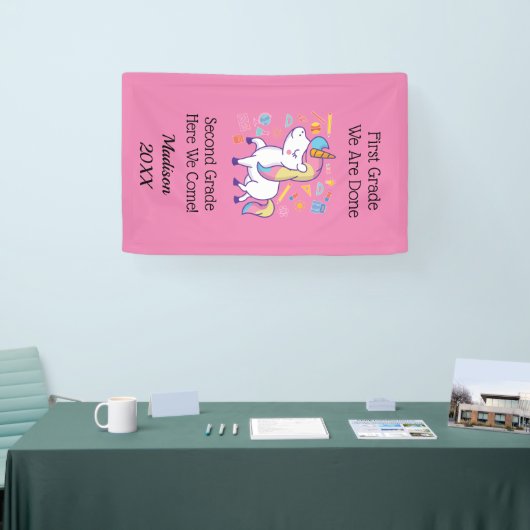 就学前幼稚園小学校が上がる 横断幕 (トレードショー)