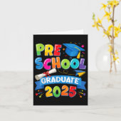 就学前2025年Pre-k大学院生の少年たち カード (黄色い花)