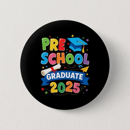 就学前2025年Pre-k大学院生の少年たち 缶バッジ (正面)