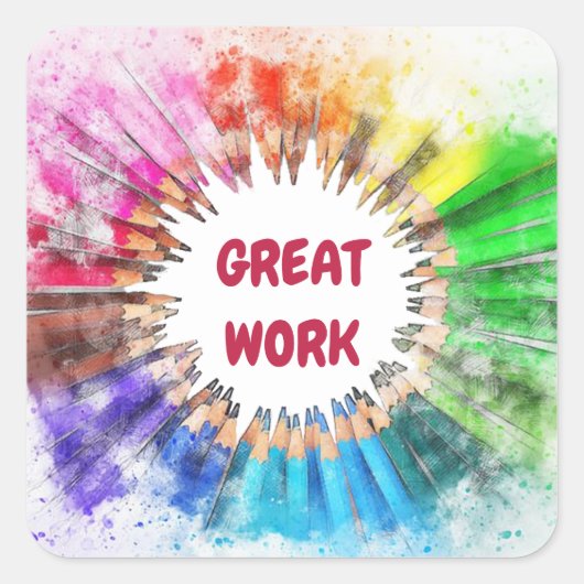 就学素晴らしシール スクエアシール (正面)