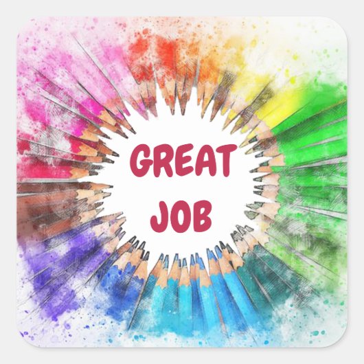 就学素晴らしシール スクエアシール (正面)