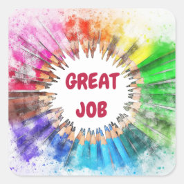 就学素晴らしシール スクエアシール