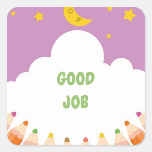 就学素晴らしシール スクエアシール (正面)