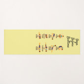 就寝前のヨガポーズ  朝の目覚め ヨガマット (正面(横))