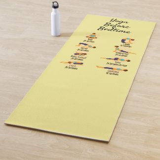 就寝前のヨガポーズ  朝の目覚め ヨガマット