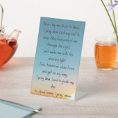 就寝時の祈りの言葉。 台座サイン (インサイチュ)