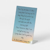 就寝時の祈りの言葉。 台座サイン (正面)