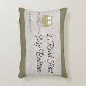 就寝時間のフクロウの枕 アクセントクッション (正面(垂直))