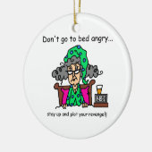 就寝時間のユーモア セラミックオーナメント (左)