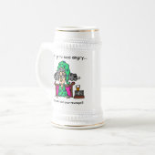 就寝時間のユーモア ビールジョッキ (正面左)