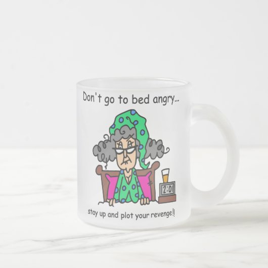 就寝時間のユーモア フロストグラスマグカップ (右)