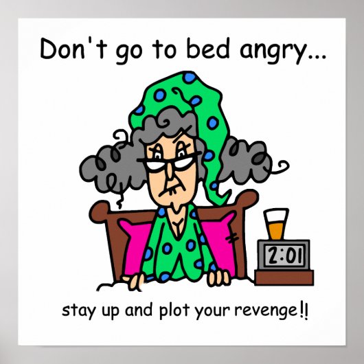 就寝時間のユーモア ポスター (正面)