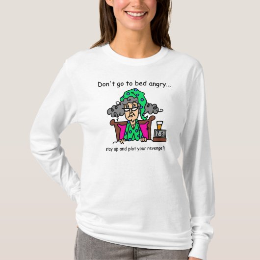 就寝時間のユーモア Tシャツ (正面)